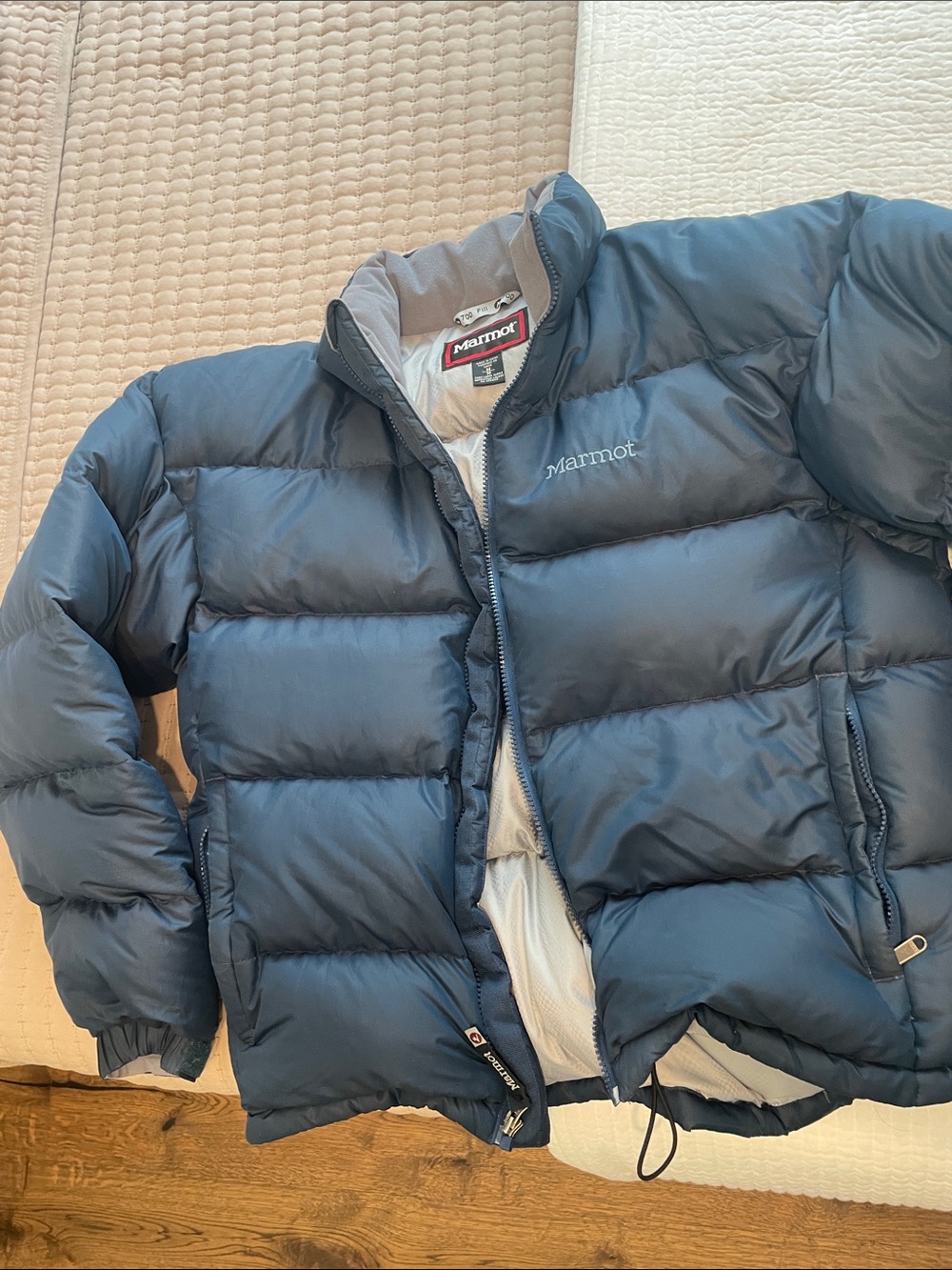 Marmot Men's Dark Blue Down Puffer Jacket